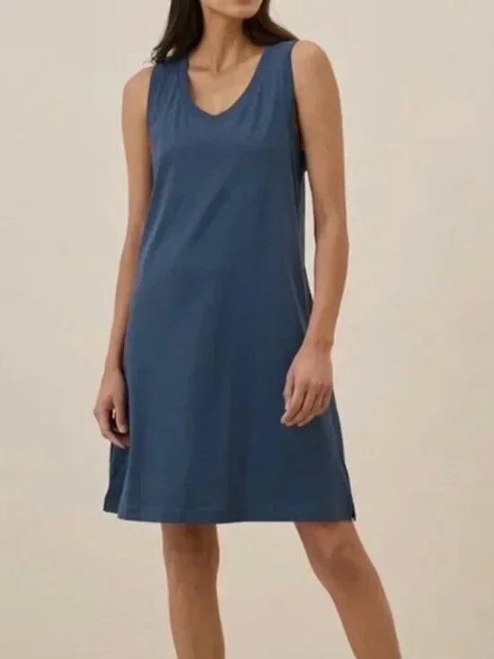 Pact Women's Organic Cotton Softspun A-Line Tank Dress - French Navy Pact Women's Organic Cotton Softspun A-Line Tank Dress - French Navy